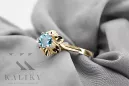 Vintage craft Ring Aquamarine 14K Yellow gold vrc004y